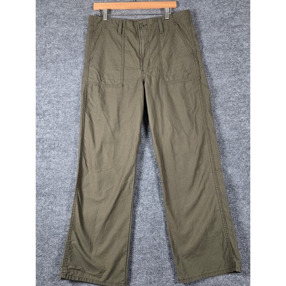 Levi's Denim - Levi's Ribcage Straight Jeans Green Cotton Button Fly Women's Size 31 x 29